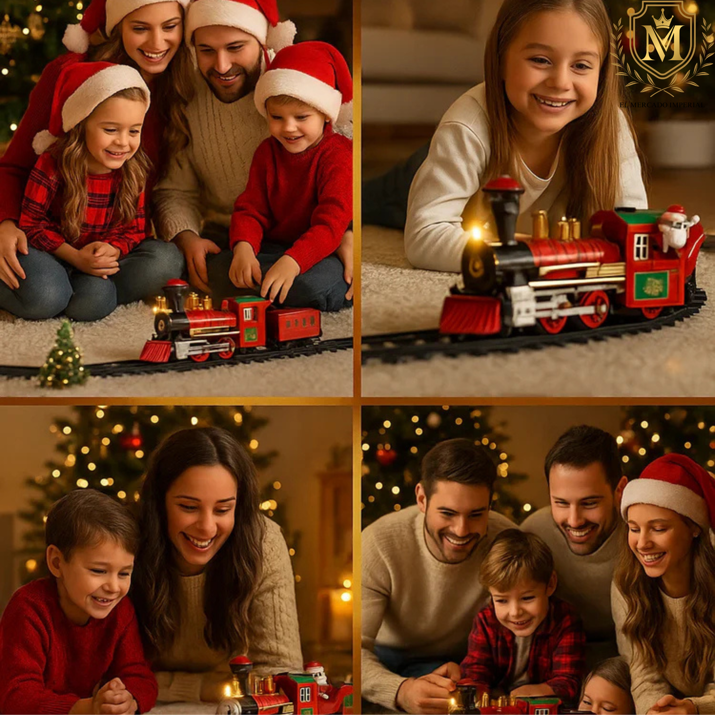 Tren Navideño con luz y sonido / Humo Real🎄🎄🎄