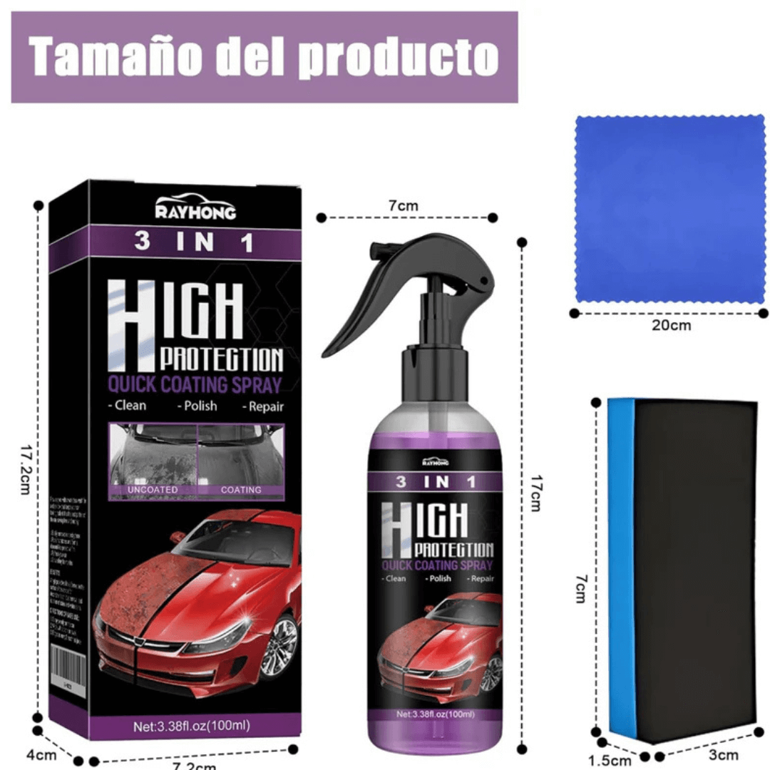 RECUBRIMIENTO CERAMICO 3 EN 1 / LAVA - PROTEGE - BRILLO MÁXIMO