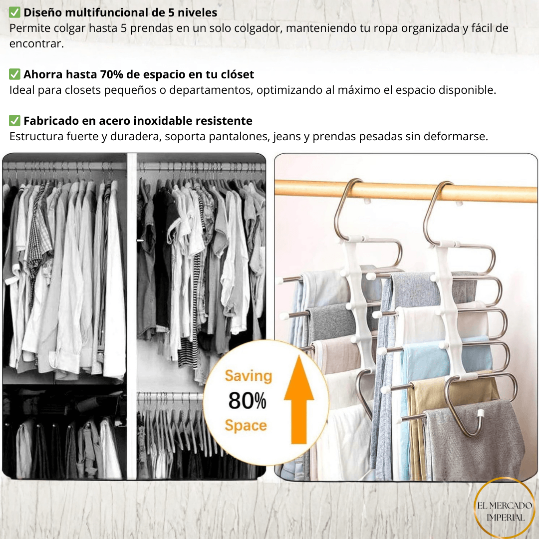 MultiPercha Pro® 👖🧺 / Más ropa organizada en menos espacio.