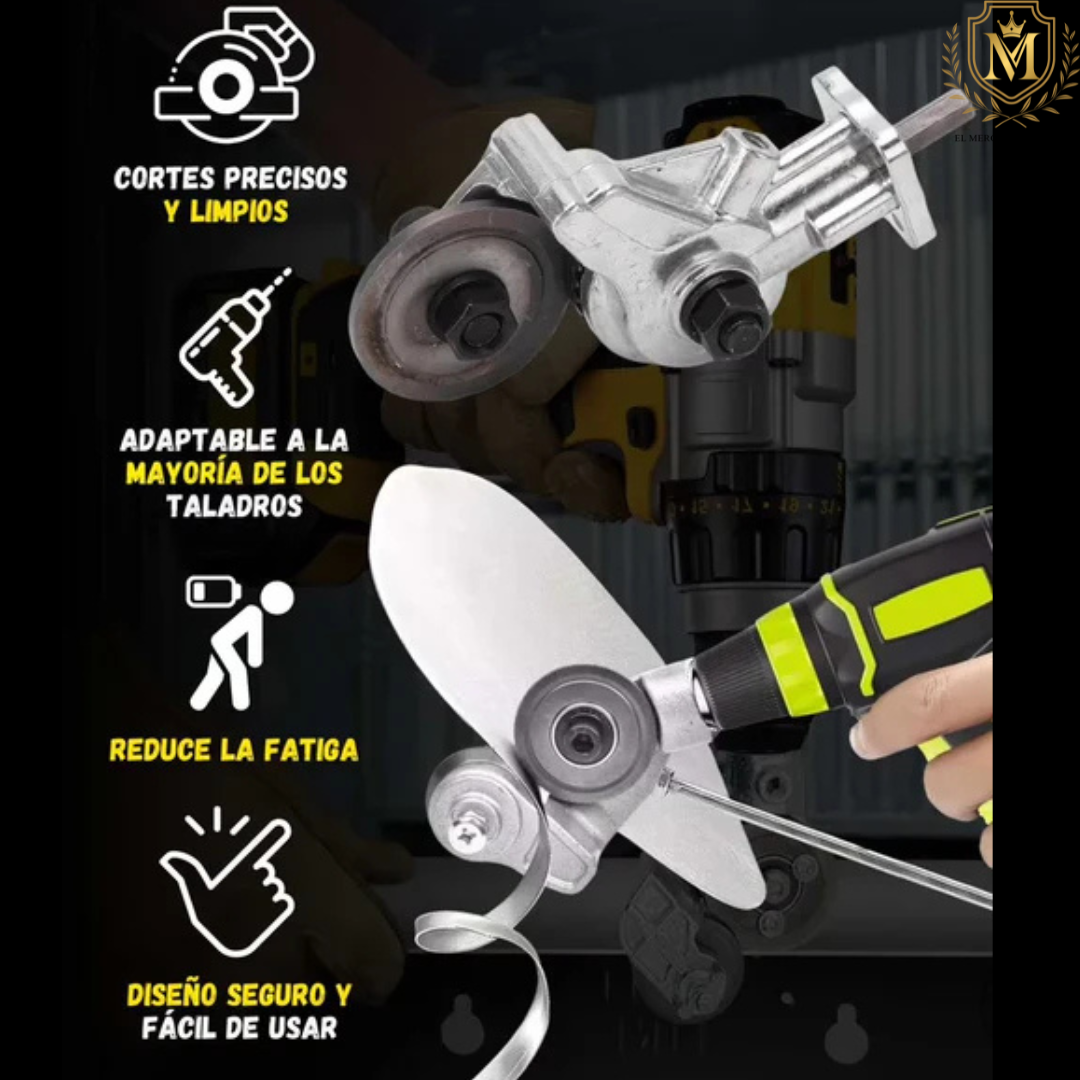 Adaptador MetalCut™ / “Corta Fierro, Zinc y Aluminio sin Esfuerzo con tu Taladro 🚀”
