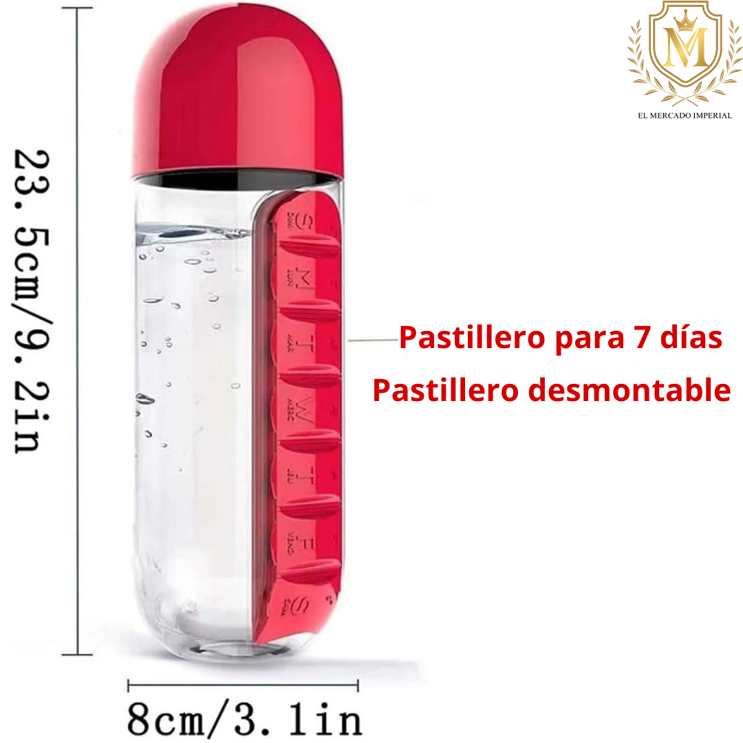 Botella 2 en 1 HidrataMax– Hidratación + Organización – Simplifica tu vida