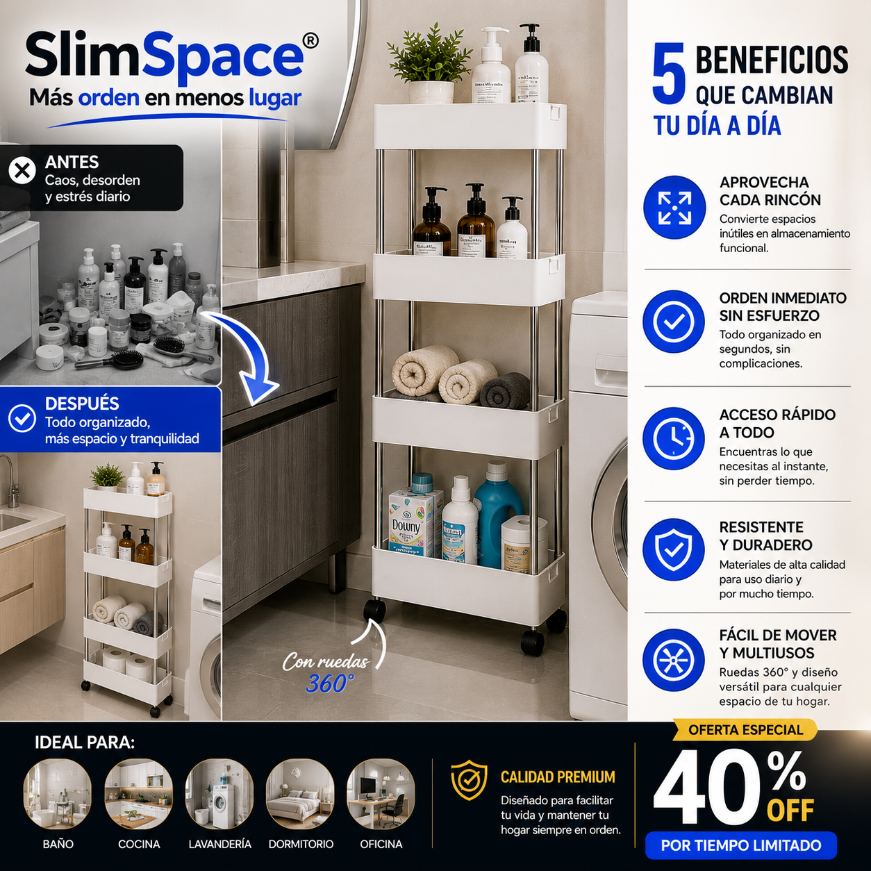 Estante de almacenamiento / SlimSpace®