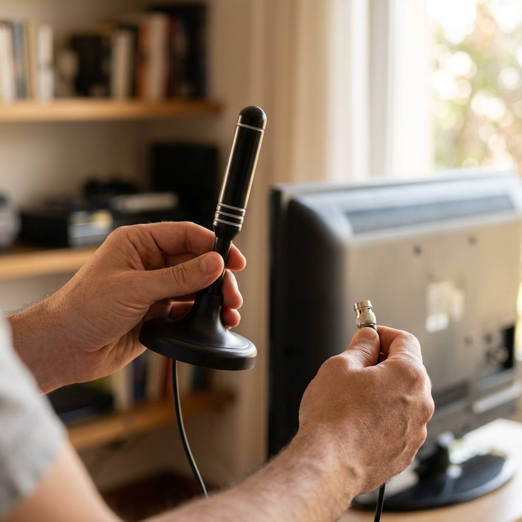 Antena HD para TV Sin Internet — En uso