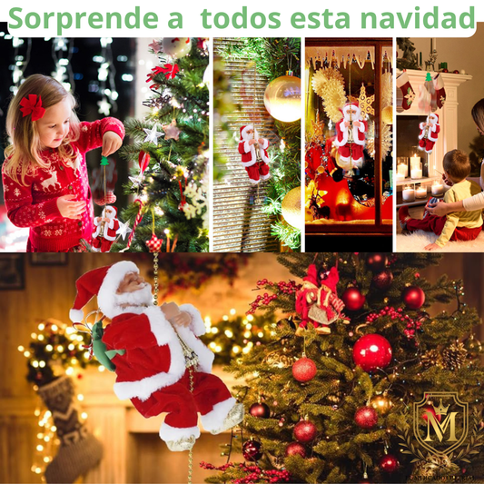 Viejito Pascuero Escalador con música / Sorprende esta navidad