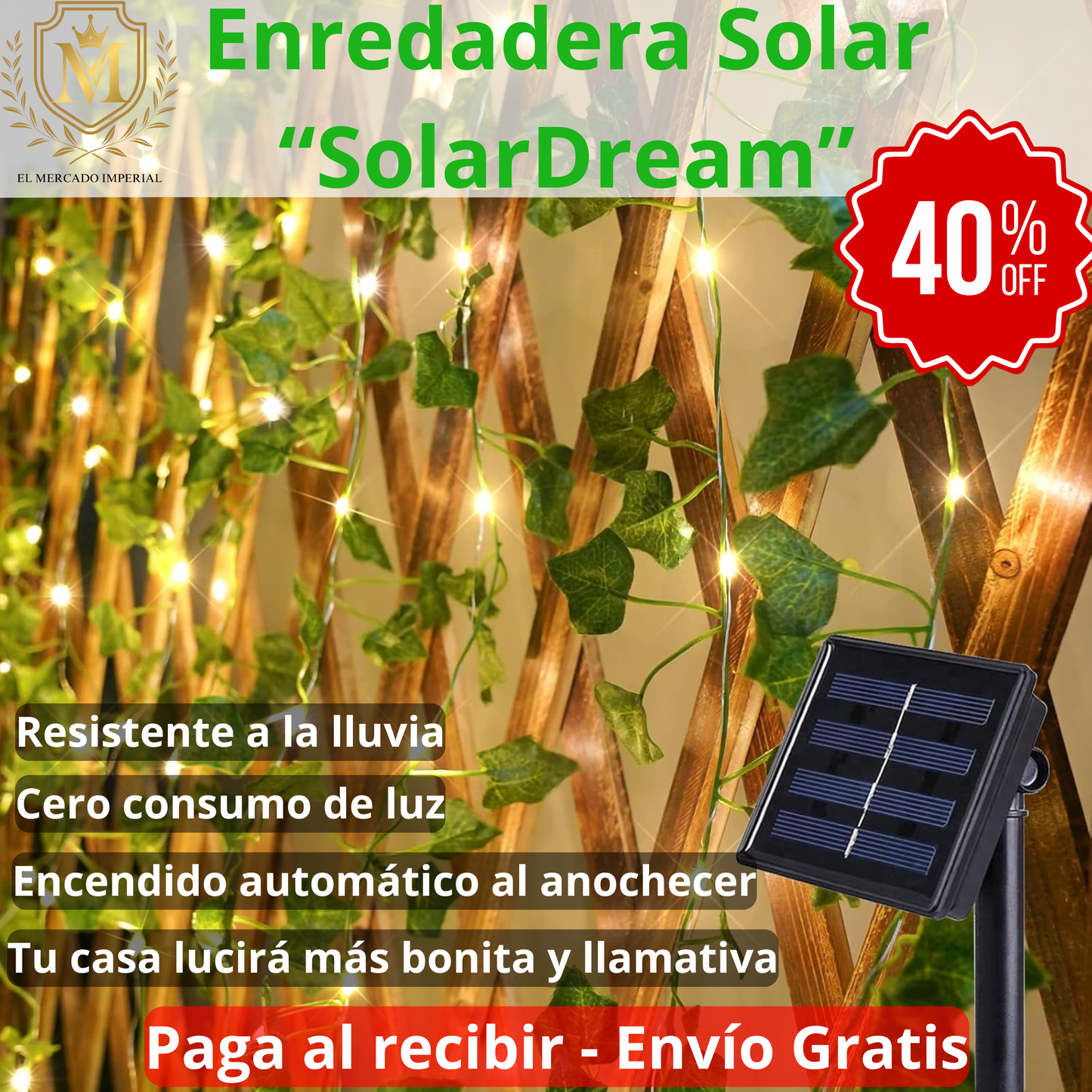 enredadera SolarDreams 5 metros/  🌿 “Decora Tu Jardín y balcón