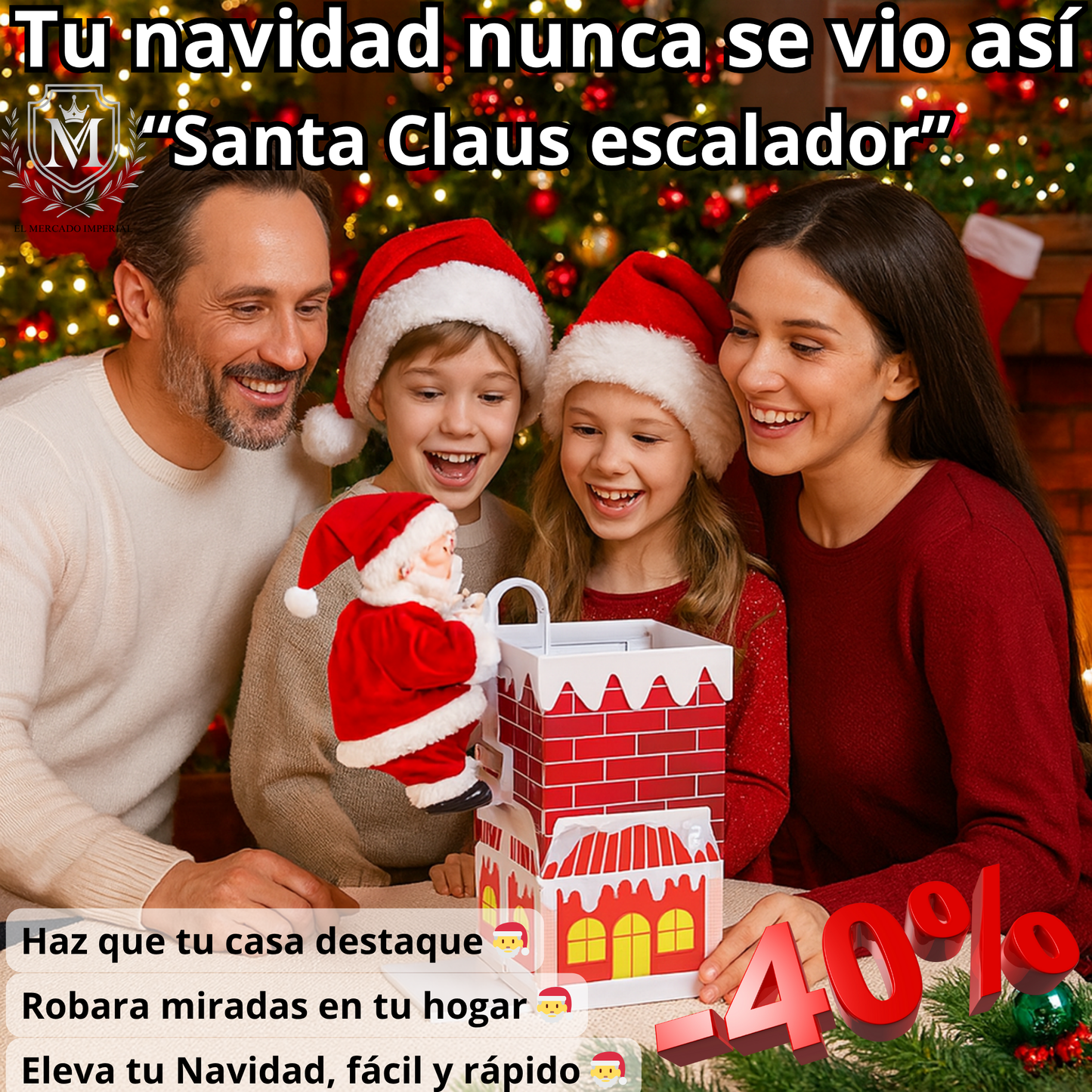 🎄Santa Claus escalador / Tu navidad nunca se vio asi🎅