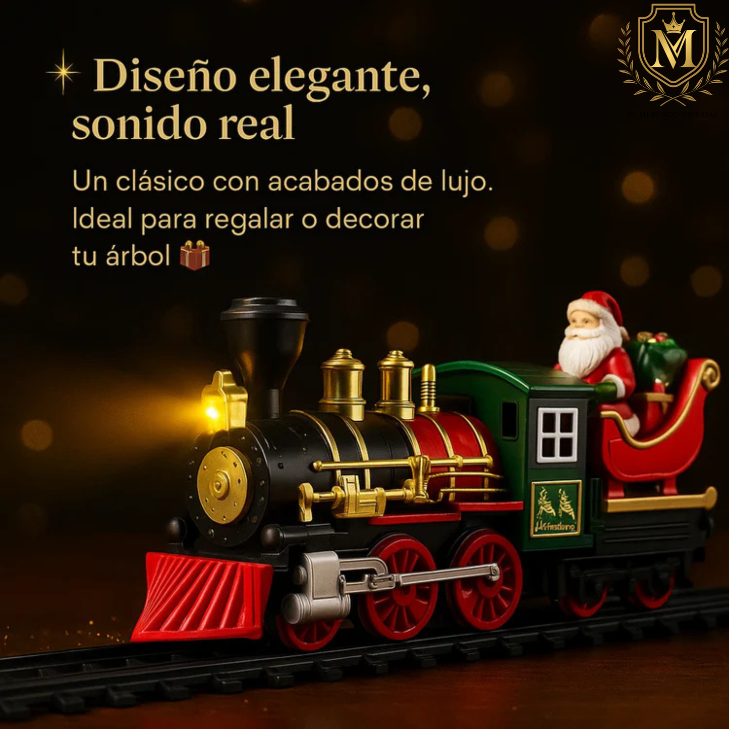 Tren Navideño con luz y sonido / Humo Real🎄🎄🎄