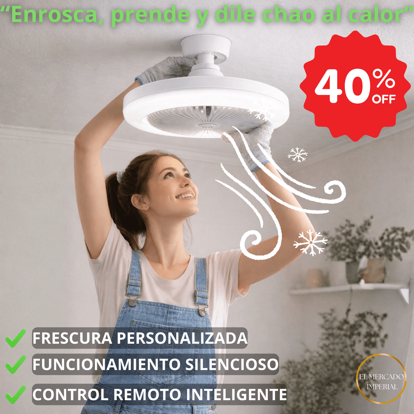 Led Ventilador techo / todo en uno