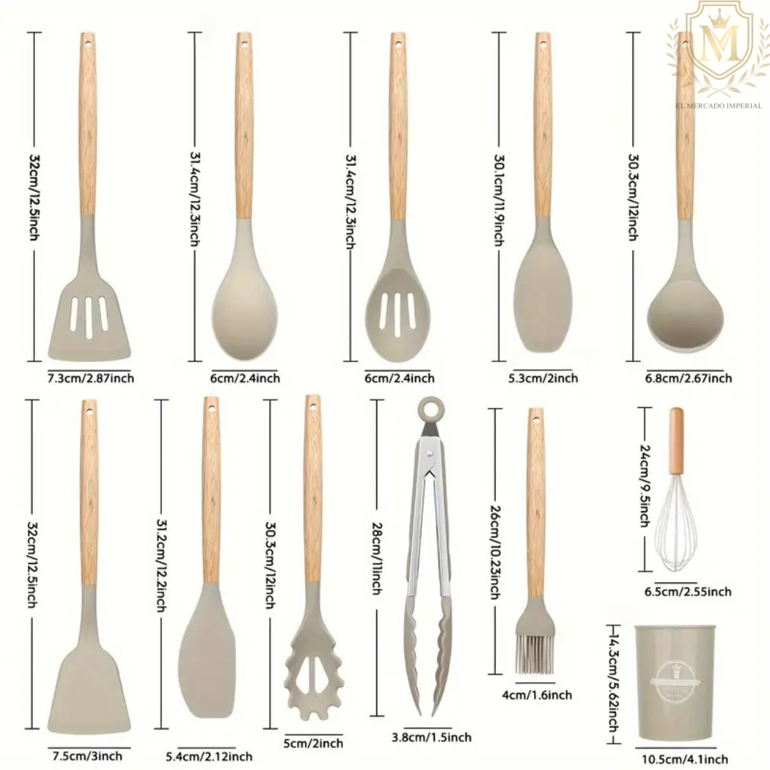 Juego de 12 Utensilios de silicona MasterChef™ / 6 colores disponibles a elegir