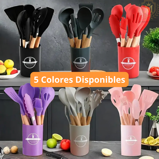 Juego de 12 Utensilios de silicona MasterChef™ / 6 colores disponibles a elegir