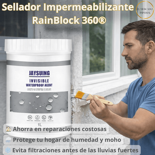 Sellador Impermeable 500 ml  RainBlock 360® 🌧️🔒 + Brocha de regalo