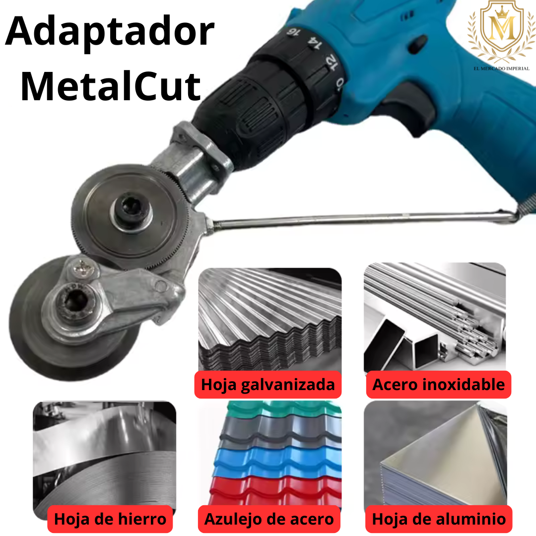 Adaptador MetalCut™ / “Corta Fierro, Zinc y Aluminio sin Esfuerzo con tu Taladro 🚀”