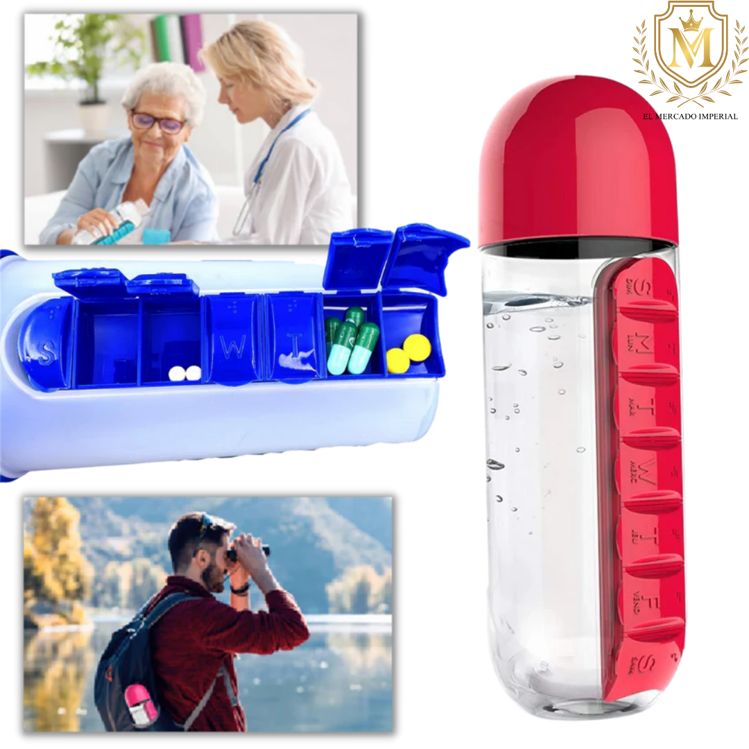 Botella 2 en 1 HidrataMax– Hidratación + Organización – Simplifica tu vida