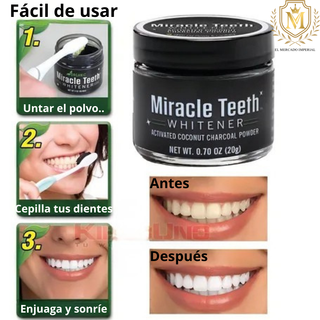 Blanqueador Dental Miracle Teeth – Elimina manchas / Lleva 2 y paga 1
