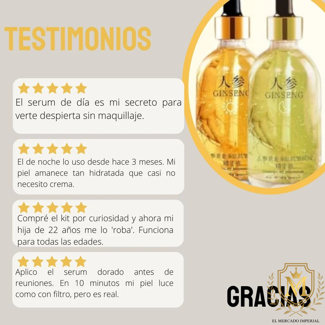 SUERO FACIAL GINSENG /  El Secreto Asiático para una Piel sin Edad