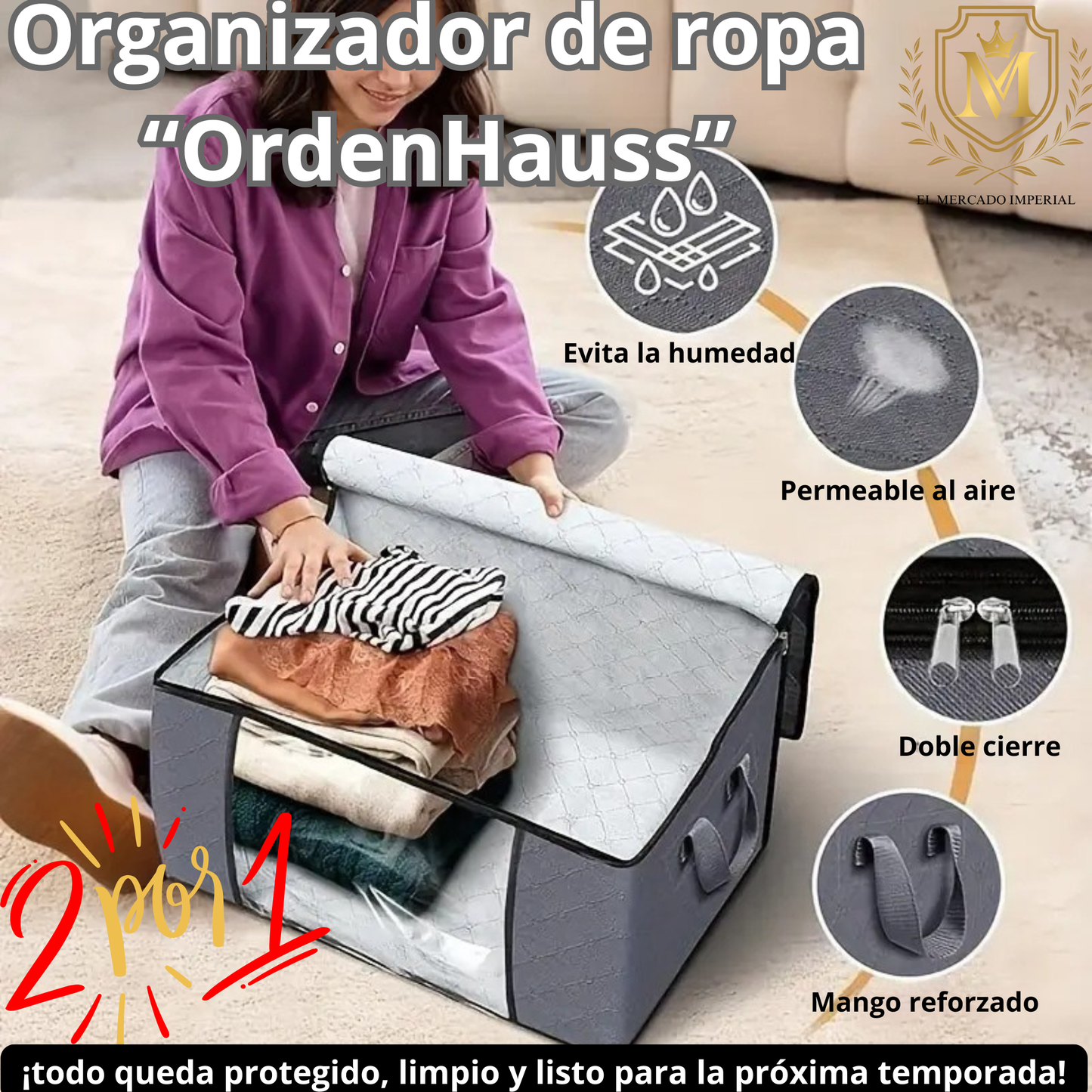 Organizador de ropa "OrdenHauss" / LLEVA 2 Y PAGA 1