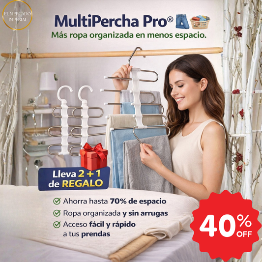 MultiPercha Pro® 👖🧺 / Más ropa organizada en menos espacio.