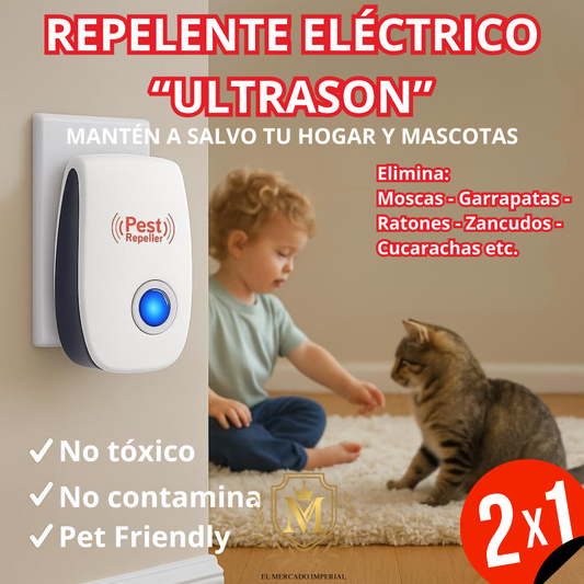 Repelente Ultrasónico – Protección Silenciosa / 🎁PROMOCIÓN 2X1
