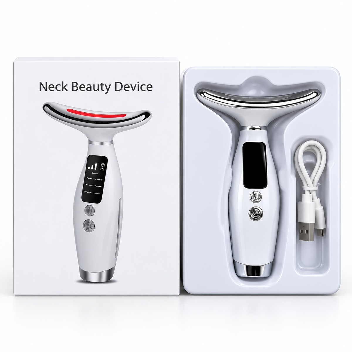 Masajeador Lifting para Cuello y Rostro con Luz LED