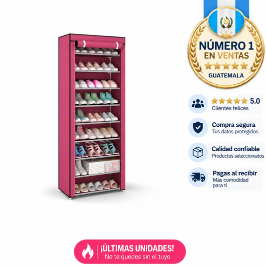 Zapatero Organizador de 9 Niveles con Funda