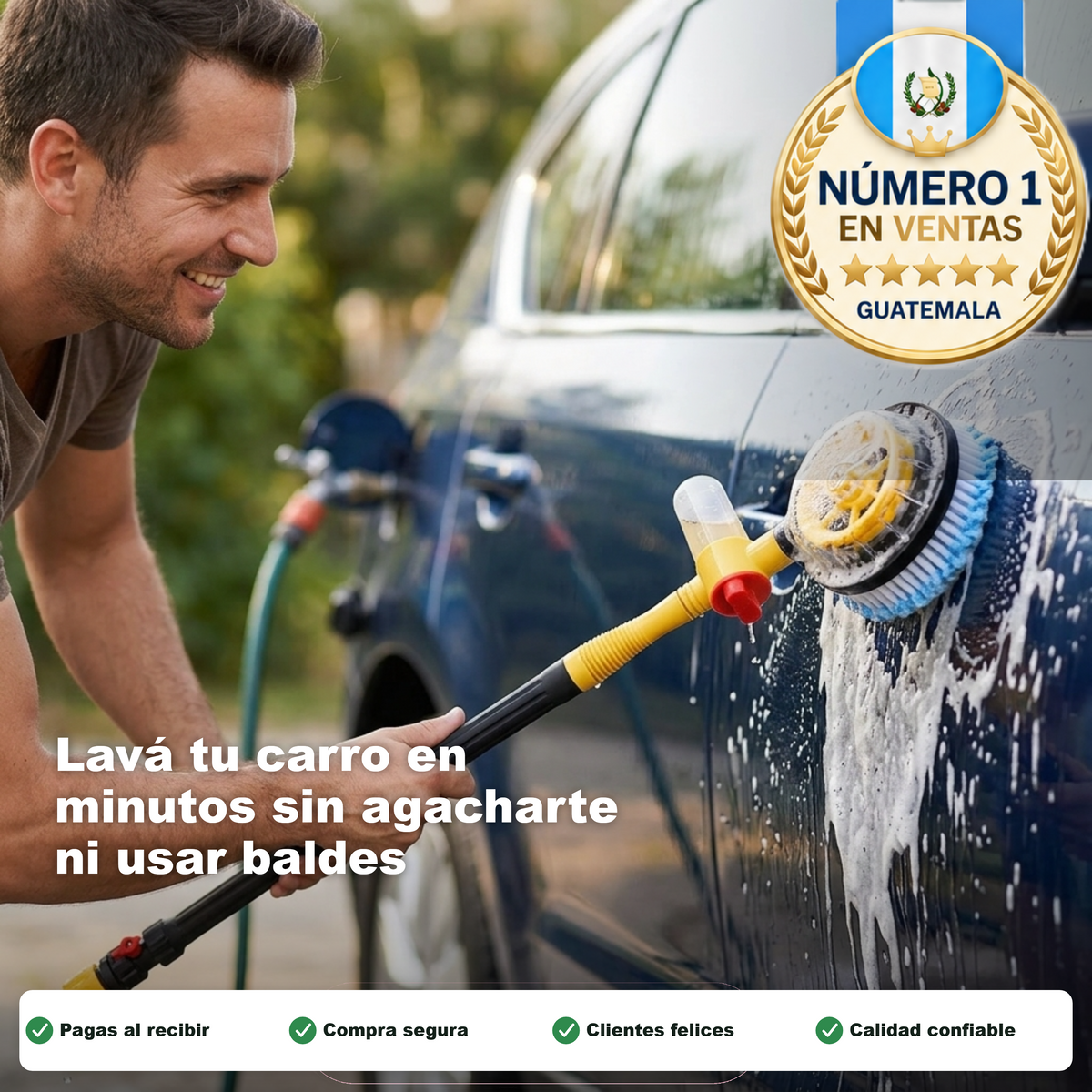 Cepillo de Lavado Automotriz con Dispensador de Jabón — Portada
