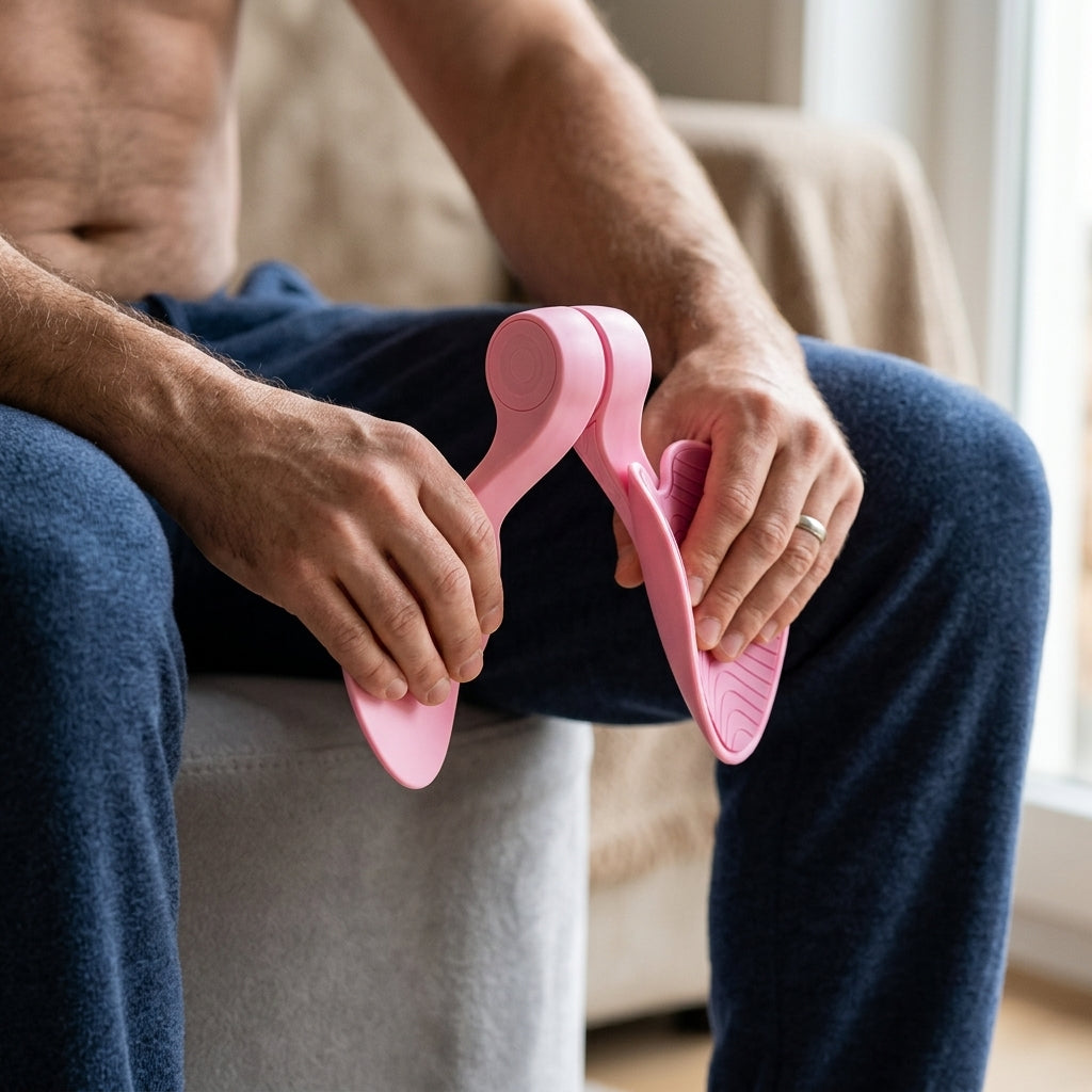 Entrenador de Core para Hombre — En uso