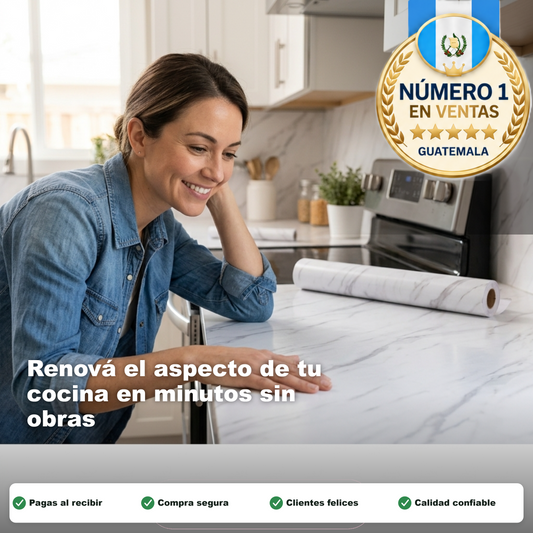 Vinil Adhesivo Efecto Mármol — Portada